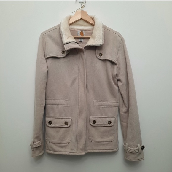 Carhartt Sherpa Sweat Jacket WK111 Medium - Picture 2 of 6